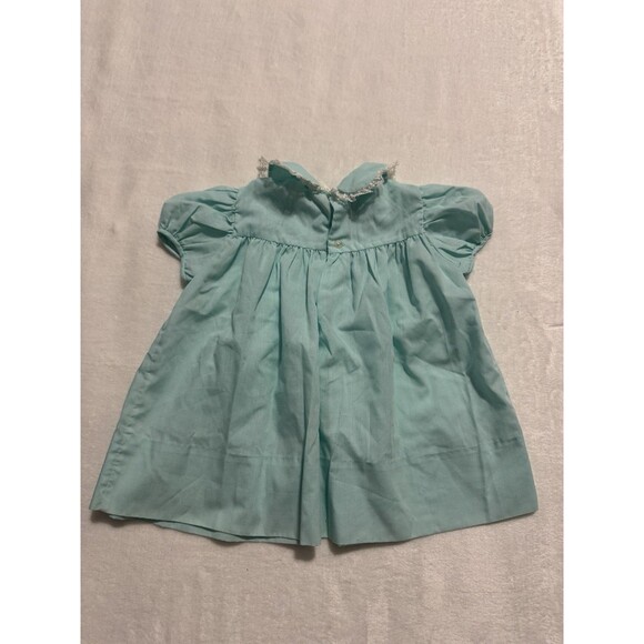 Toddle Time JC Penney Vintage Dress Baby Toddler Size 1 1/2 Embroidered Blue - Picture 5 of 9